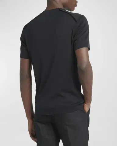 TOM FORD Men's Short-Sleeve Crewneck Sweater | Thumbnail 5 TOM FORD Men's Short-Sleeve Crewneck Sweater | Thumbnail 5