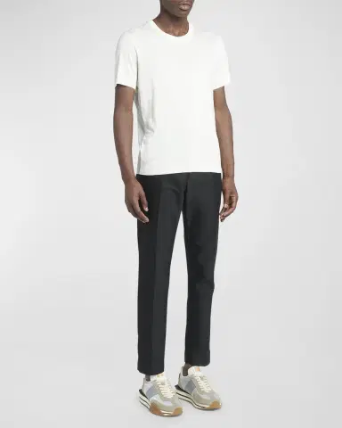 TOM FORD Men's Short-Sleeve Crewneck Sweater | Thumbnail 7 TOM FORD Men's Short-Sleeve Crewneck Sweater | Thumbnail 7