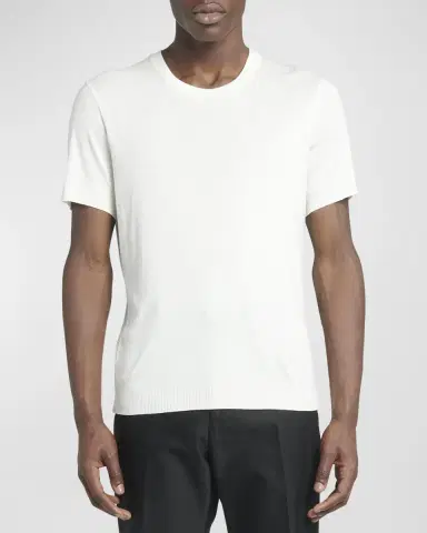 TOM FORD Men's Short-Sleeve Crewneck Sweater | Thumbnail 9 TOM FORD Men's Short-Sleeve Crewneck Sweater | Thumbnail 9