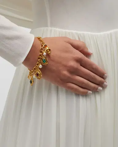 Ben-Amun Stone and Pearly Charm Bracelet | Thumbnail 2 Ben-Amun Stone and Pearly Charm Bracelet | Thumbnail 2