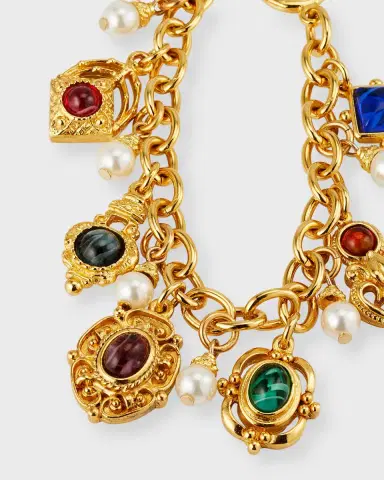 Ben-Amun Stone and Pearly Charm Bracelet | Thumbnail 3 Ben-Amun Stone and Pearly Charm Bracelet | Thumbnail 3
