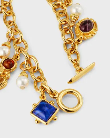 Ben-Amun Stone and Pearly Charm Bracelet | Thumbnail 4 Ben-Amun Stone and Pearly Charm Bracelet | Thumbnail 4