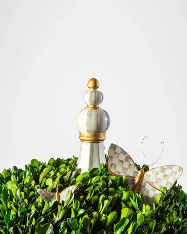 MacKenzie-Childs Sterling Check Boxwood Centerpiece | Thumbnail 2 MacKenzie-Childs Sterling Check Boxwood Centerpiece | Thumbnail 2