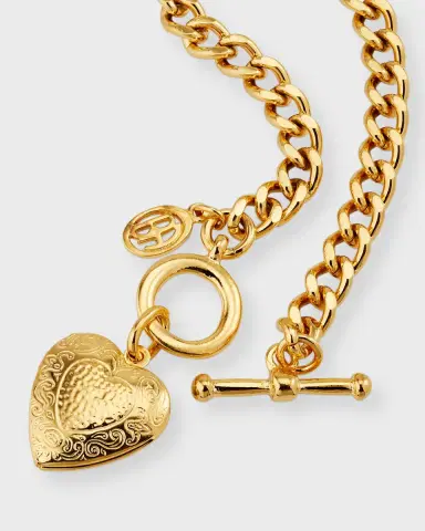 Ben-Amun Toggle Bracelet with Heart Locket | Thumbnail 4 Ben-Amun Toggle Bracelet with Heart Locket | Thumbnail 4