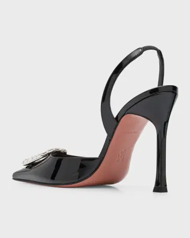 Amina Muaddi Camelia Ombre Patent Halter Pumps | Thumbnail 4 Amina Muaddi Camelia Ombre Patent Halter Pumps | Thumbnail 4