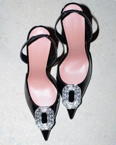 Amina Muaddi Camelia Ombre Patent Halter Pumps | Thumbnail 5 Amina Muaddi Camelia Ombre Patent Halter Pumps | Thumbnail 5