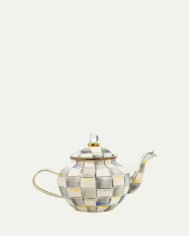 MacKenzie-Childs 32 oz. Sterling Check Enamel Teapot | Thumbnail 3 MacKenzie-Childs 32 oz. Sterling Check Enamel Teapot | Thumbnail 3