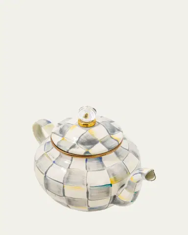 MacKenzie-Childs 32 oz. Sterling Check Enamel Teapot | Thumbnail 5 MacKenzie-Childs 32 oz. Sterling Check Enamel Teapot | Thumbnail 5