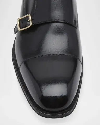 Tom Ford Men's Claydon Leather Double-Monk Strap Loafers | Thumbnail 6 Tom Ford Men's Claydon Leather Double-Monk Strap Loafers | Thumbnail 6