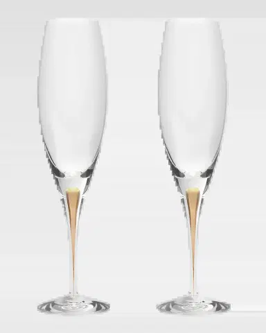 Orrefors Intermezzo Gold Champagne Glasses, Set of 2 | Thumbnail 2 Orrefors Intermezzo Gold Champagne Glasses, Set of 2 | Thumbnail 2