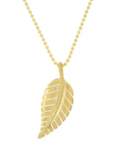 Jennifer Meyer 18K Yellow Gold Leaf Necklace | Thumbnail 1 Jennifer Meyer 18K Yellow Gold Leaf Necklace | Thumbnail 1