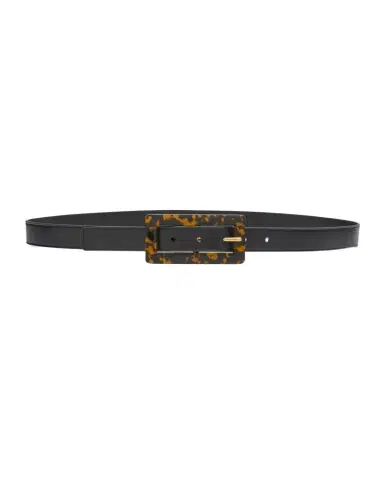 Saint Laurent Smooth Leather Belt With Rectangular Buckle | Thumbnail 1 Saint Laurent Smooth Leather Belt With Rectangular Buckle | Thumbnail 1