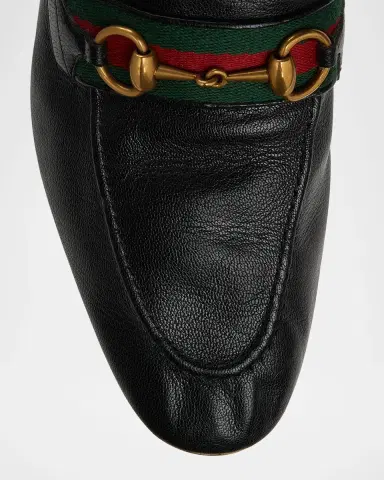 Gucci Men's Paride Web Stripe Bit Loafers | Thumbnail 4 Gucci Men's Paride Web Stripe Bit Loafers | Thumbnail 4
