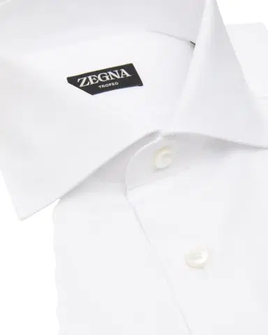ZEGNA Men's Micro-Textured Cotton Dress Shirt | Thumbnail 1 ZEGNA Men's Micro-Textured Cotton Dress Shirt | Thumbnail 1