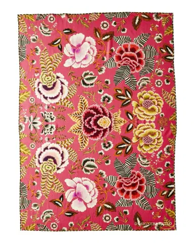 Designers Guild Rose De Damas Cerise Throw, 51" x 71" | Thumbnail 1 Designers Guild Rose De Damas Cerise Throw, 51" x 71" | Thumbnail 1