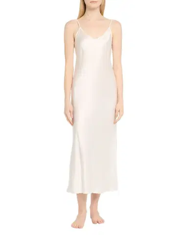 Christine Lingerie Long Silk Satin Nightgown | Thumbnail 1 Christine Lingerie Long Silk Satin Nightgown | Thumbnail 1