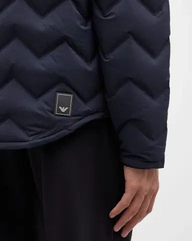 Emporio Armani Men's Zigzag Quilted Down Jacket | Thumbnail 5 Emporio Armani Men's Zigzag Quilted Down Jacket | Thumbnail 5
