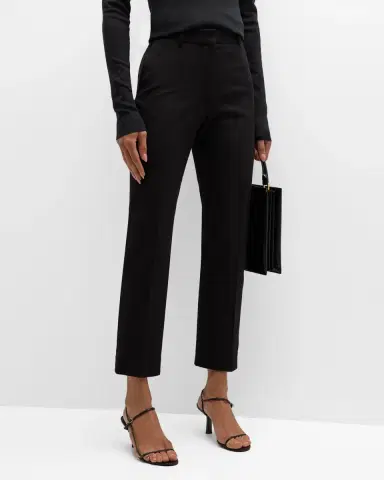 Joseph Coleman Cropped High-Rise Gabardine Pants | Thumbnail 3 Joseph Coleman Cropped High-Rise Gabardine Pants | Thumbnail 3