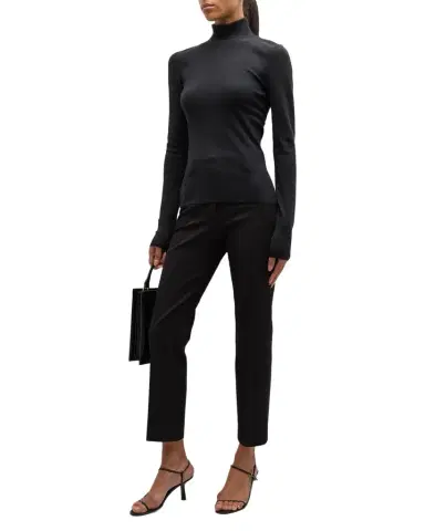 Joseph Coleman Cropped High-Rise Gabardine Pants | Thumbnail 1 Joseph Coleman Cropped High-Rise Gabardine Pants | Thumbnail 1