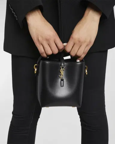 Saint Laurent Le 37 Mini YSL Bucket Bag in Smooth Leather | Thumbnail 13 Saint Laurent Le 37 Mini YSL Bucket Bag in Smooth Leather | Thumbnail 13