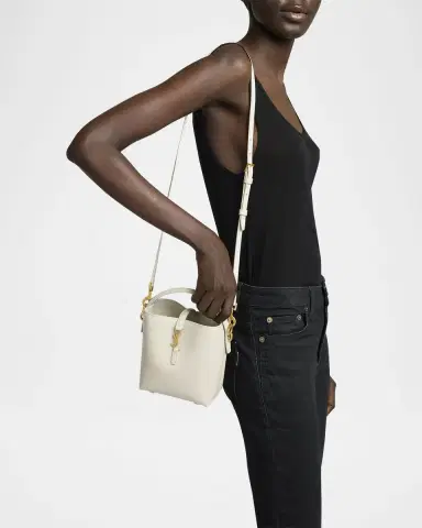 Saint Laurent Le 37 Mini YSL Bucket Bag in Smooth Leather | Thumbnail 22 Saint Laurent Le 37 Mini YSL Bucket Bag in Smooth Leather | Thumbnail 22