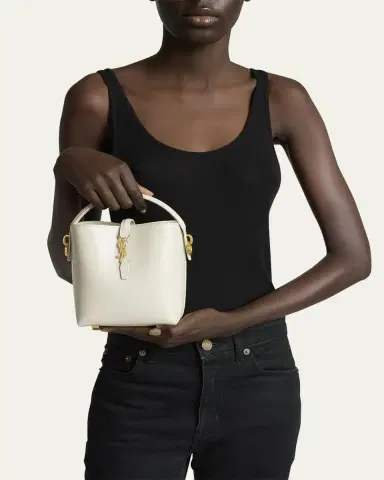 Saint Laurent Le 37 Mini YSL Bucket Bag in Smooth Leather | Thumbnail 39 Saint Laurent Le 37 Mini YSL Bucket Bag in Smooth Leather | Thumbnail 39