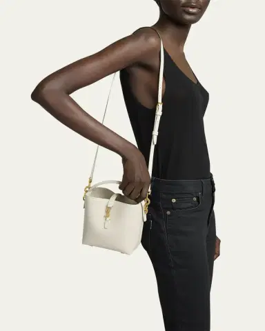 Saint Laurent Le 37 Mini YSL Bucket Bag in Smooth Leather | Thumbnail 42 Saint Laurent Le 37 Mini YSL Bucket Bag in Smooth Leather | Thumbnail 42