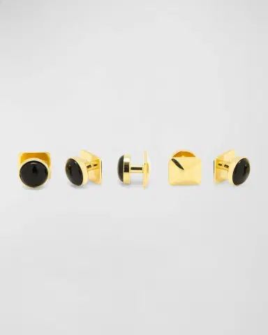 Cufflinks, Inc. Men's Black Onyx Cufflink 5-Stud Set | Thumbnail 2 Cufflinks, Inc. Men's Black Onyx Cufflink 5-Stud Set | Thumbnail 2