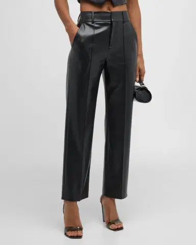 Alice + Olivia Ming Vegan Leather Ankle Pants | Thumbnail 2 Alice + Olivia Ming Vegan Leather Ankle Pants | Thumbnail 2