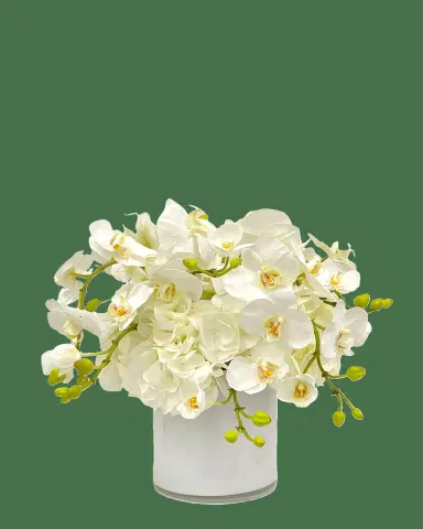 Winward Home Orchid Hydrangeas in Cylinder Vase | Thumbnail 2 Winward Home Orchid Hydrangeas in Cylinder Vase | Thumbnail 2