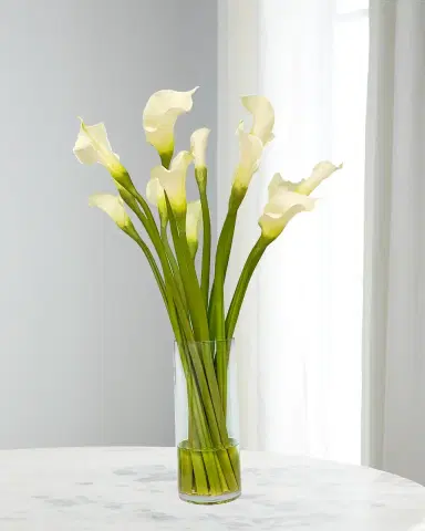 Winward Home Calla Lily Faux Floral Arrangement in Cylinder Vase | Thumbnail 1 Winward Home Calla Lily Faux Floral Arrangement in Cylinder Vase | Thumbnail 1