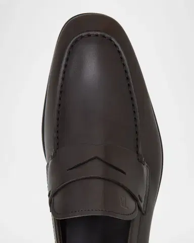 Tod's Men's Smooth Leather Penny Loafers | Thumbnail 4 Tod's Men's Smooth Leather Penny Loafers | Thumbnail 4