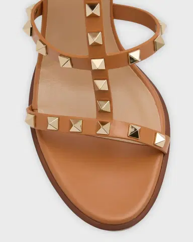 Valentino Garavani Rockstud Caged T-Strap Leather Sandals | Thumbnail 6 Valentino Garavani Rockstud Caged T-Strap Leather Sandals | Thumbnail 6