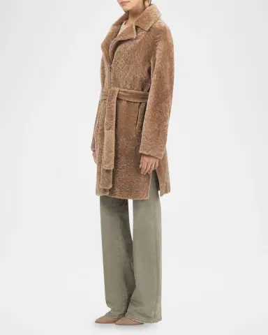 Gorski Reversible Lamb Shearling Belted Stroller Coat | Thumbnail 3 Gorski Reversible Lamb Shearling Belted Stroller Coat | Thumbnail 3