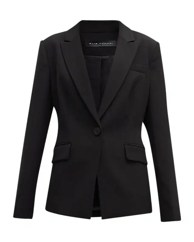 The Sylvie Peak-Lapel Single-Button Blazer The Sylvie Peak-Lapel Single-Button Blazer
