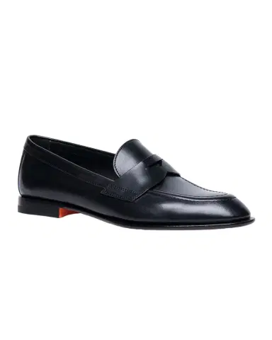 Santoni Famed Leather Penny Loafers | Thumbnail 1 Santoni Famed Leather Penny Loafers | Thumbnail 1