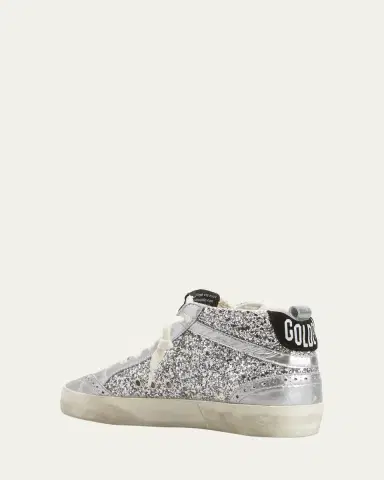 Golden Goose Mid Star Glitter Wing-Tip Sneakers | Thumbnail 5 Golden Goose Mid Star Glitter Wing-Tip Sneakers | Thumbnail 5
