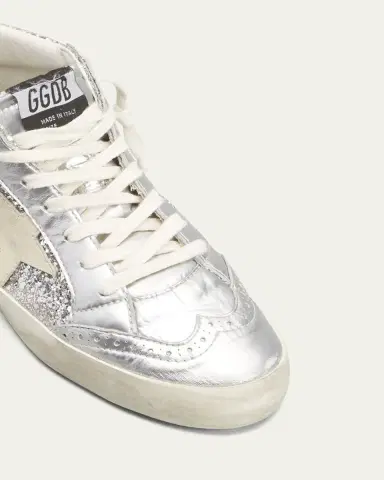 Golden Goose Mid Star Glitter Wing-Tip Sneakers | Thumbnail 6 Golden Goose Mid Star Glitter Wing-Tip Sneakers | Thumbnail 6
