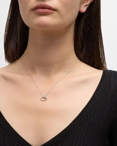 Roberto Coin 18K White Gold Diamond Bunny Pendant Necklace | Thumbnail 2 Roberto Coin 18K White Gold Diamond Bunny Pendant Necklace | Thumbnail 2
