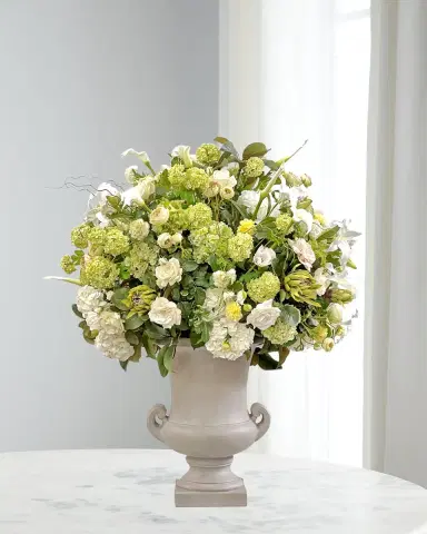 Winward Home Lily Hydrangea Rose Faux Floral Arrangement in Urn | Thumbnail 1 Winward Home Lily Hydrangea Rose Faux Floral Arrangement in Urn | Thumbnail 1