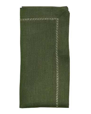 Kim Seybert Napkin Classic, Olive | Thumbnail 1 Kim Seybert Napkin Classic, Olive | Thumbnail 1