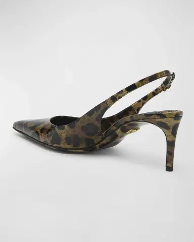 Dolce & Gabbana Animal-Print Patent Slingback Pumps | Thumbnail 4 Dolce & Gabbana Animal-Print Patent Slingback Pumps | Thumbnail 4