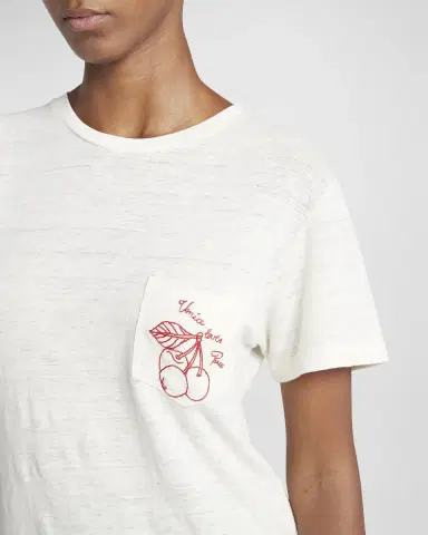 Golden Goose Journey Short-Sleeve Embroidered Pocket T-Shirt | Thumbnail 5 Golden Goose Journey Short-Sleeve Embroidered Pocket T-Shirt | Thumbnail 5