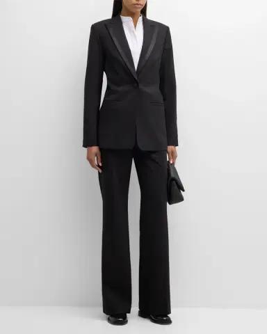 Co Satin-Trim Single-Breasted Tuxedo Jacket | Thumbnail 2 Co Satin-Trim Single-Breasted Tuxedo Jacket | Thumbnail 2