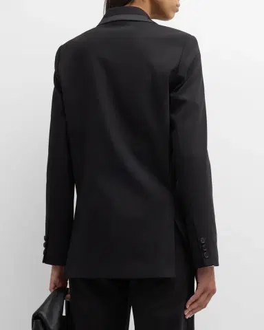 Co Satin-Trim Single-Breasted Tuxedo Jacket | Thumbnail 3 Co Satin-Trim Single-Breasted Tuxedo Jacket | Thumbnail 3