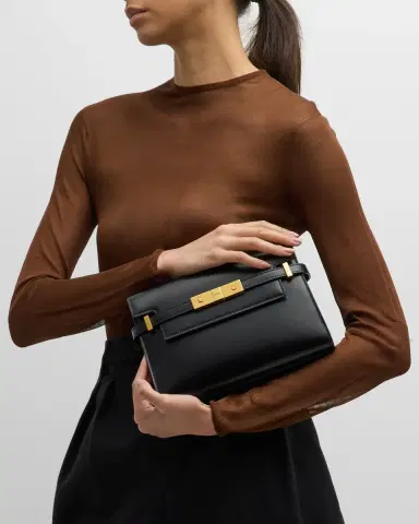 Saint Laurent Manhattan Small Shoulder Bag in Smooth Leather | Thumbnail 4 Saint Laurent Manhattan Small Shoulder Bag in Smooth Leather | Thumbnail 4