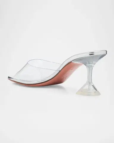 Amina Muaddi Lupita Transparent Mule Sandals | Thumbnail 3 Amina Muaddi Lupita Transparent Mule Sandals | Thumbnail 3
