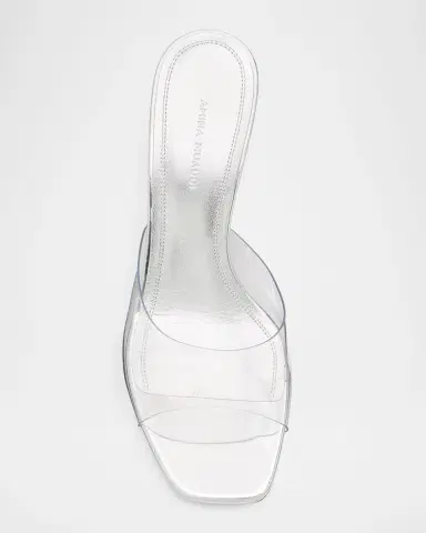 Amina Muaddi Lupita Transparent Mule Sandals | Thumbnail 5 Amina Muaddi Lupita Transparent Mule Sandals | Thumbnail 5