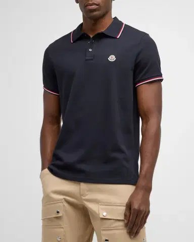 Moncler Men's Tipped Polo Shirt | Thumbnail 3 Moncler Men's Tipped Polo Shirt | Thumbnail 3