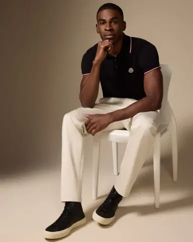 Moncler Men's Tipped Polo Shirt | Thumbnail 4 Moncler Men's Tipped Polo Shirt | Thumbnail 4